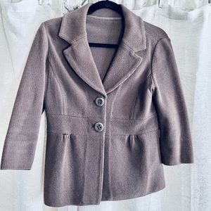 Dark Brown knitted Dress Blazer Size 8